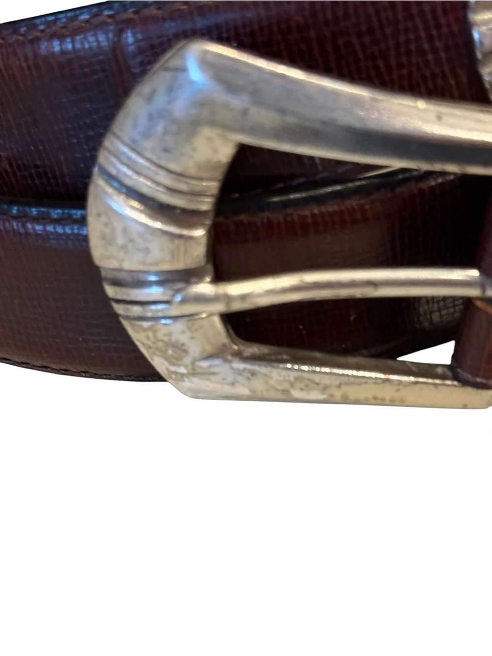 Italian leather brown belt size 36 by Down the Middle